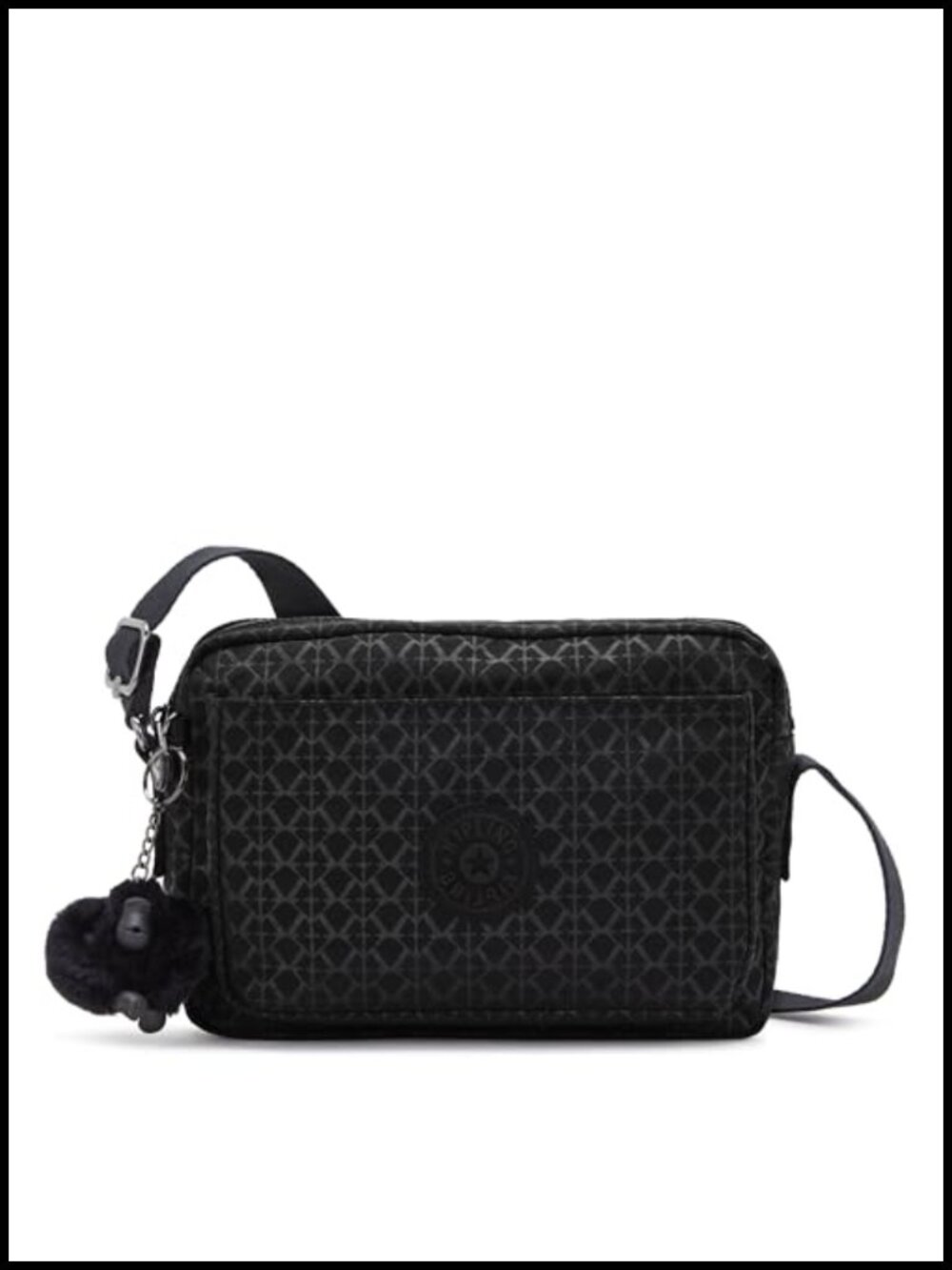 Kipling Abanu Medium Crossbody Bag Lightweight Nylon Adjustable Strap Multi Zip
